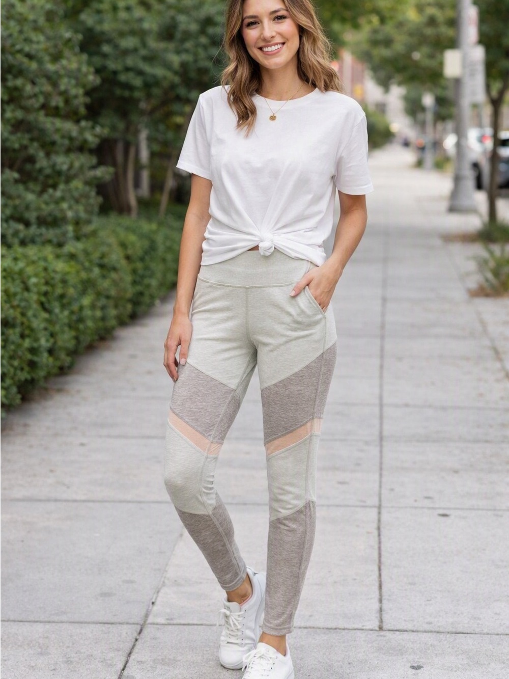 Alo Yoga Alosoft Sheila High-Waist Colorblock Leggings - Size XS